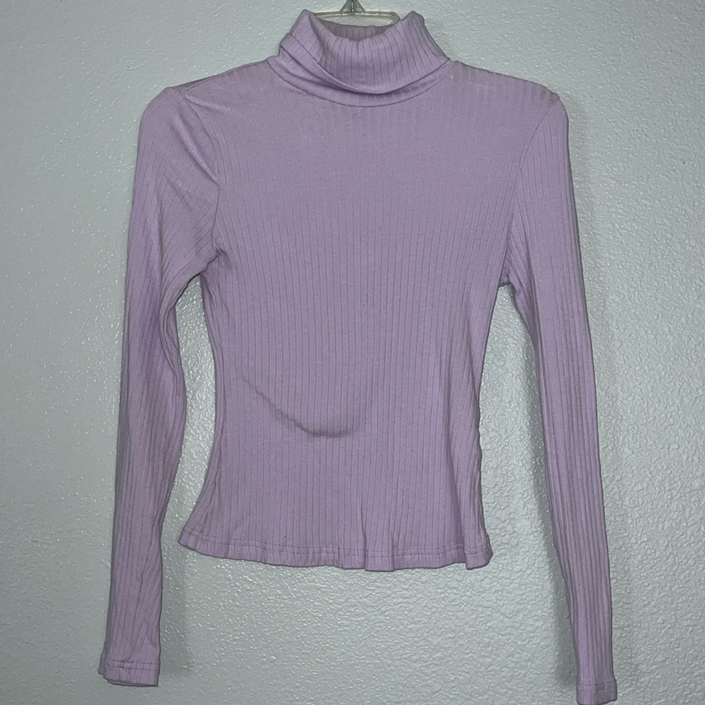 shein lavender turtleneck